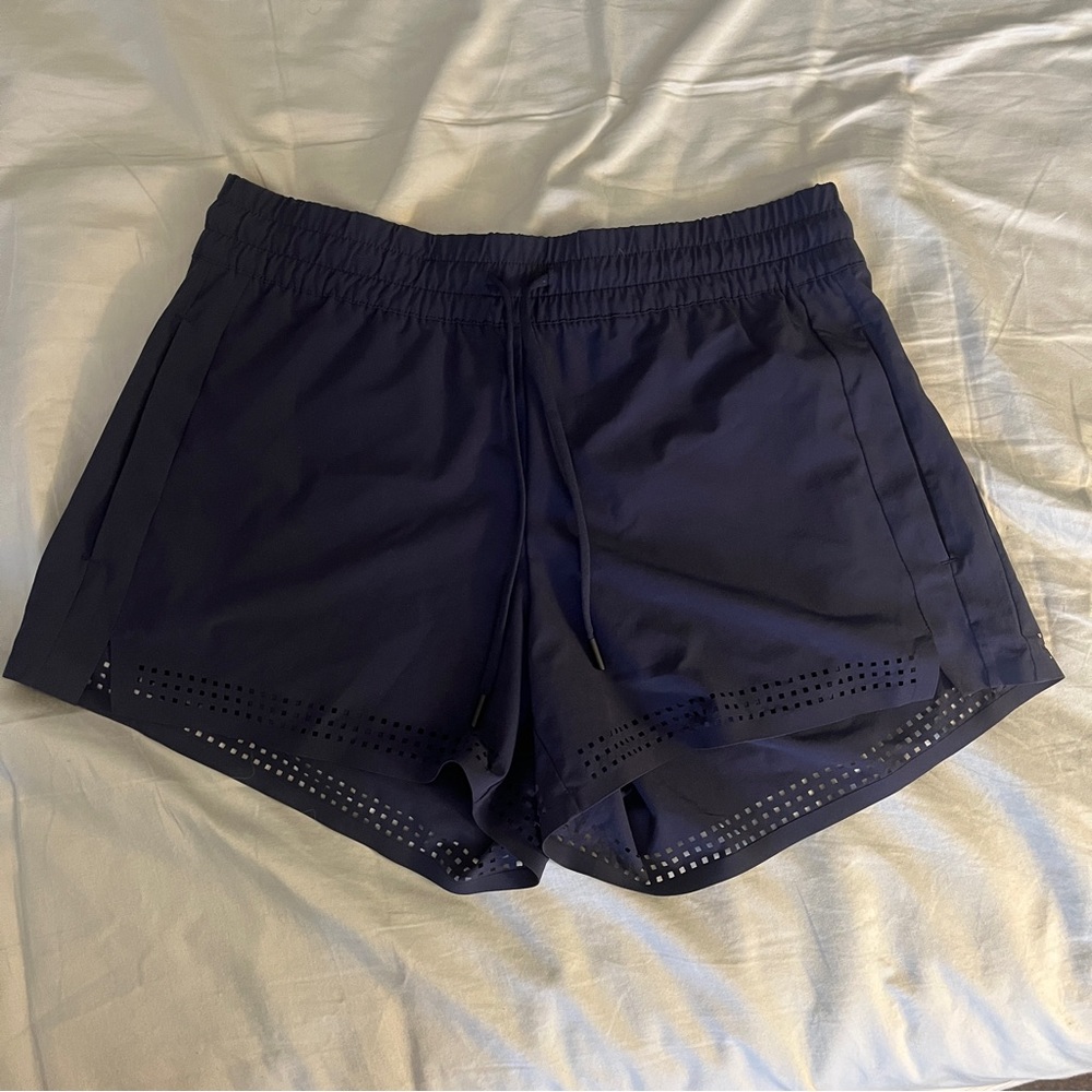 Navy Blue Athleta Running Shorts Size 8